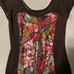 Sequin front dress
